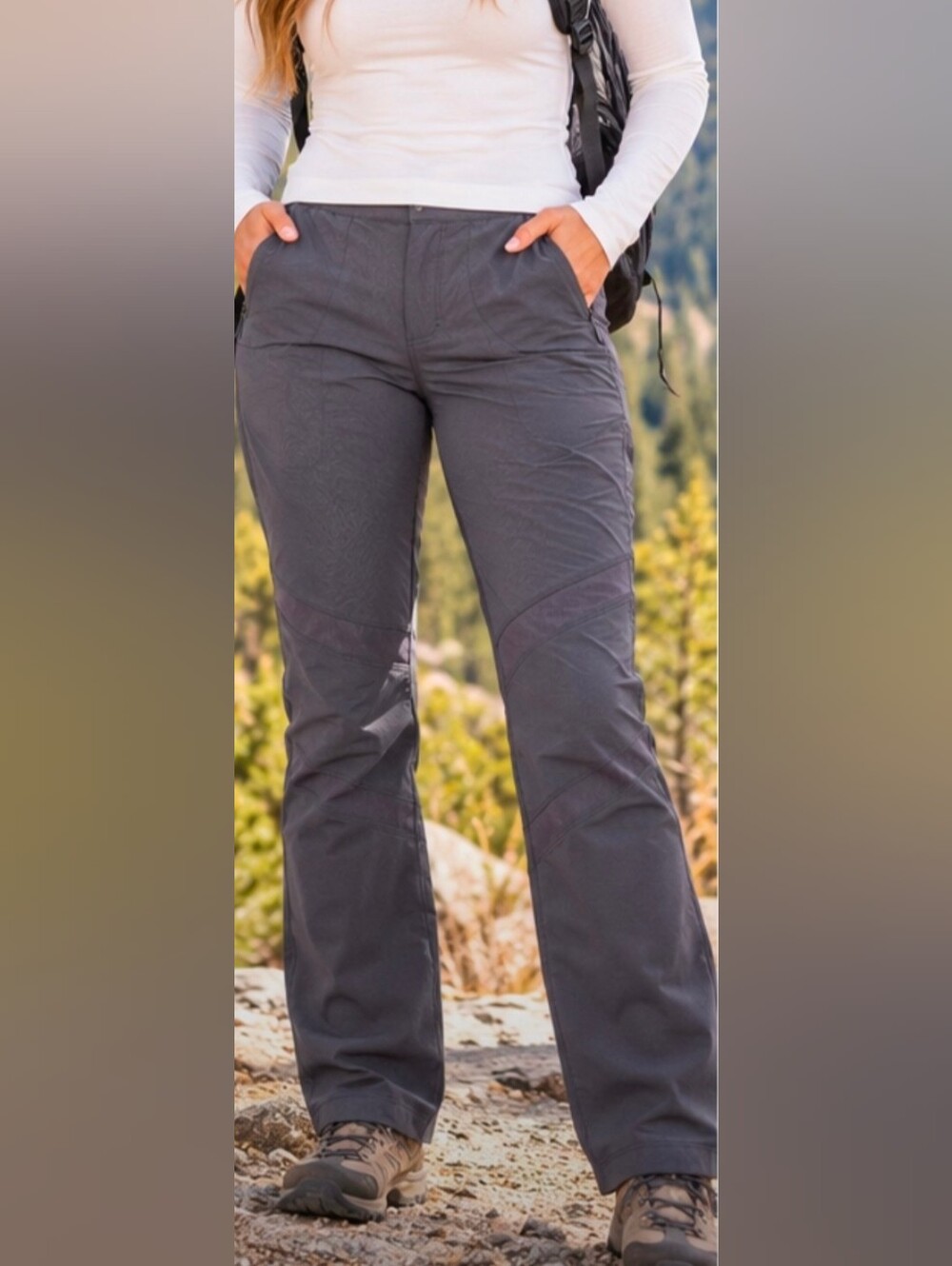 KÜHL Women’s Hiking Pants Size Large Regular Gray Outdoor Trail Stretch Pants